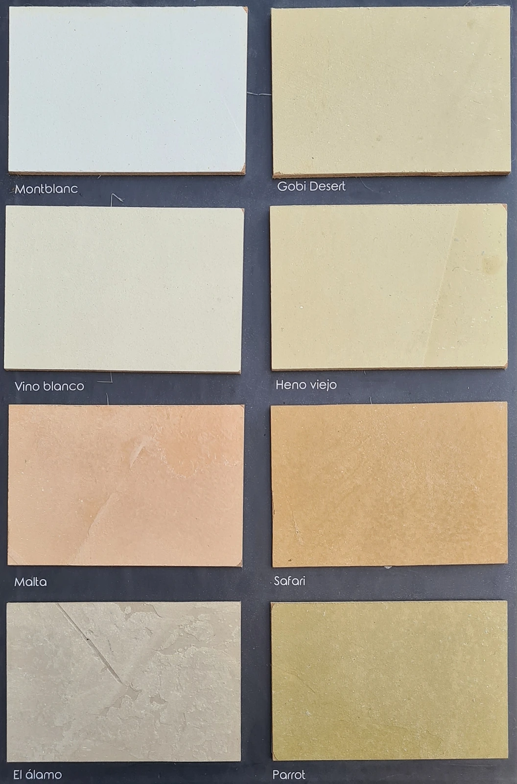 Eco Microcement colour palette sample 1