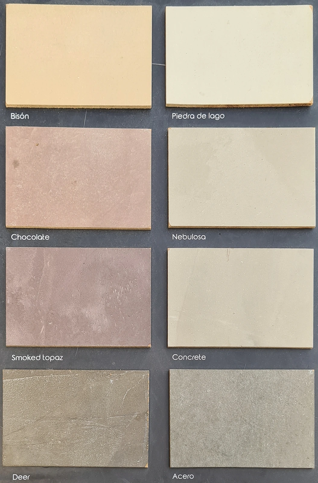 Eco Microcement colour palette sample 2