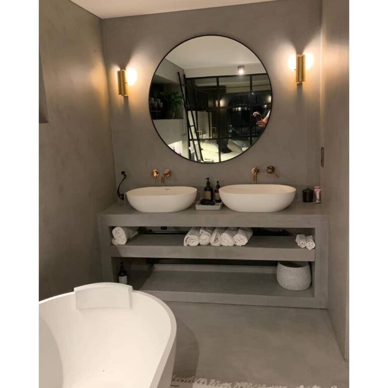 microcement bathroom sink