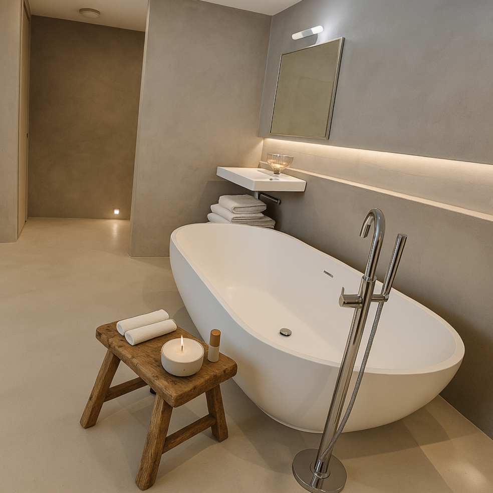 Microcement Bathrooms in London | Eco Microcement