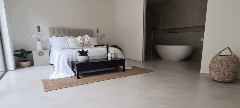 microcement bedroom