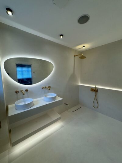 microcement wet room in london